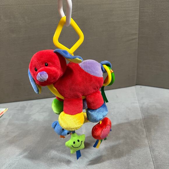RARE Baby Gund Tutti Frutti 58331 Red Dog Hanging Activity Toy Plush Lovey - Picture 10 of 10